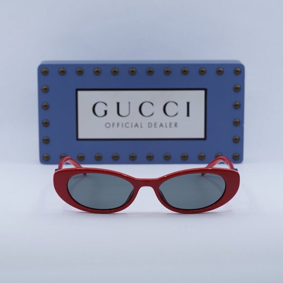 Gucci GG1680S 005 Cat Eye Sunglasses - Red/Smoke - Picture 4 of 12